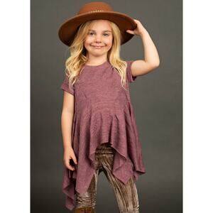 Joyfolie Mia Joy Girl's Dulce Top on Heather Berry size 2